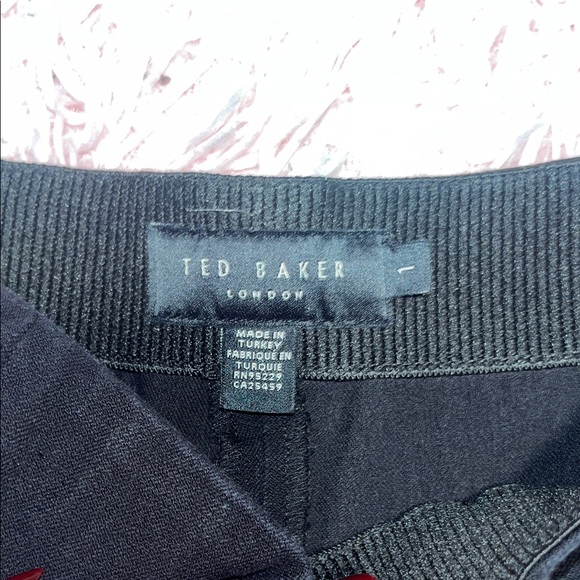 Ted Baker London Black High-Waisted Pants with Button Detail 1 - Picture 3 of 4